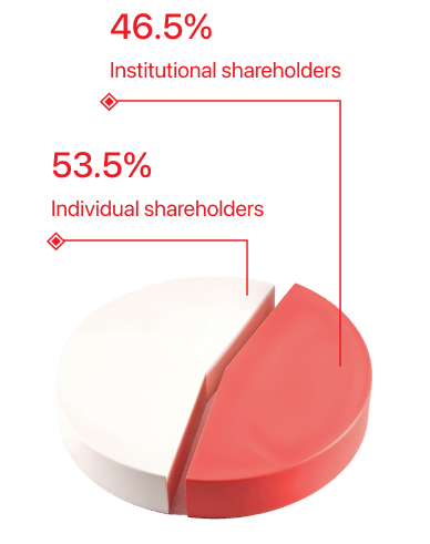 Institutional and individual shareholders