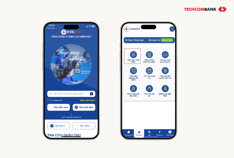 App đóng tiền điện EVNNPC của Tổng Công ty Điện lực miền Bắc