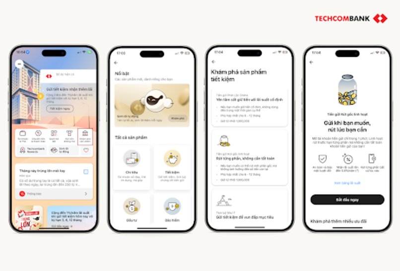 Hướng dẫn mở tài khoản tiền gửi có kỳ hạn qua Techcombank Mobile