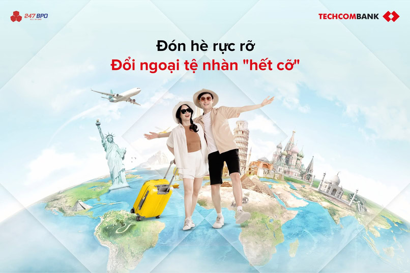 Đổi ngoại tệ an toàn với Techcombank. 
