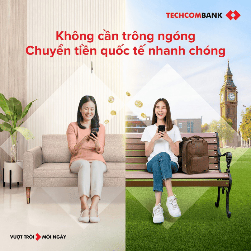 Gửi tiền quốc tế nhanh chóng với Techcombank.
