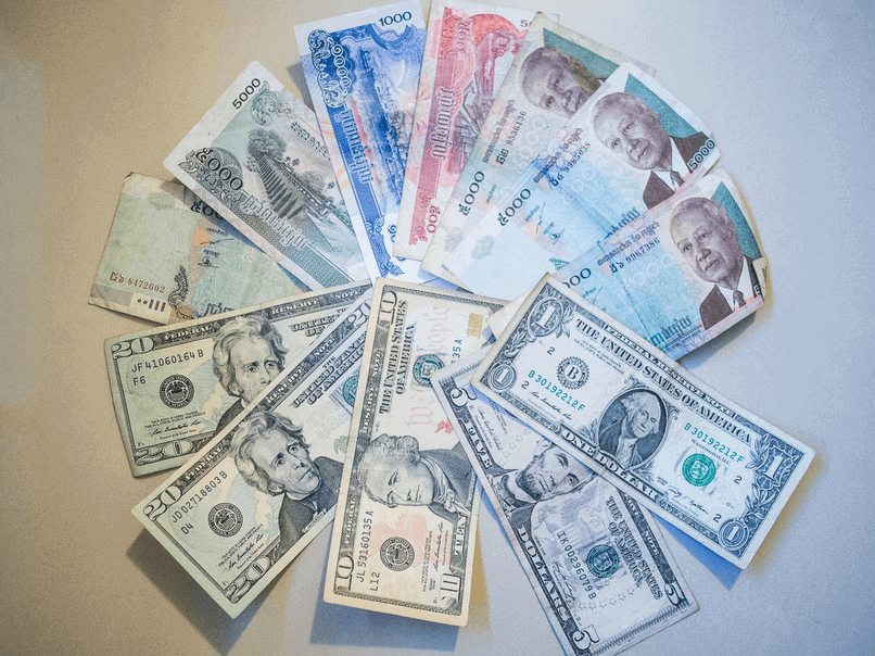 Đồng USD được sử dụng khá phổ biến ở Campuchia.