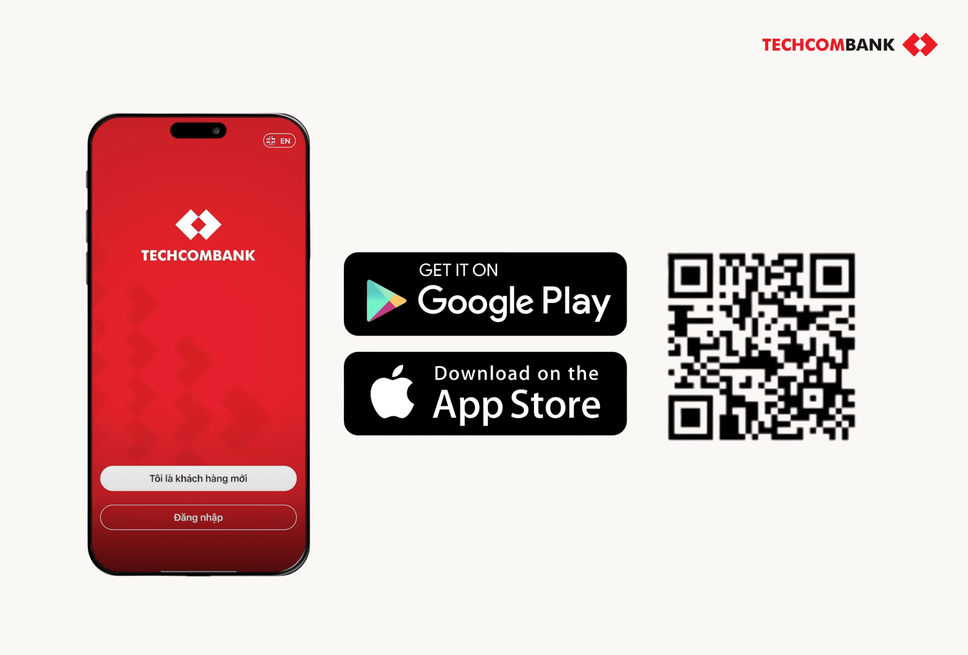 Quét mã tải Techcombank Mobile và trải nghiệm ngay hôm nay.