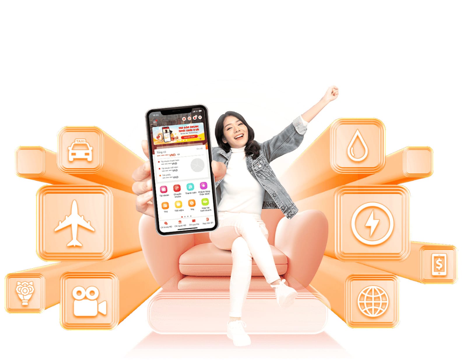 Vay nhanh trên app HDBank.