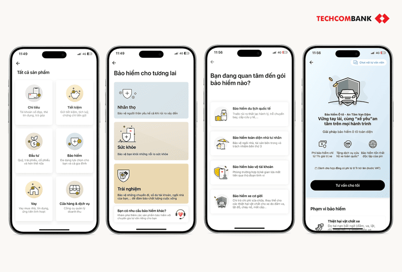 Liên hệ chuyên gia Techcombank qua Techcombank Mobile.