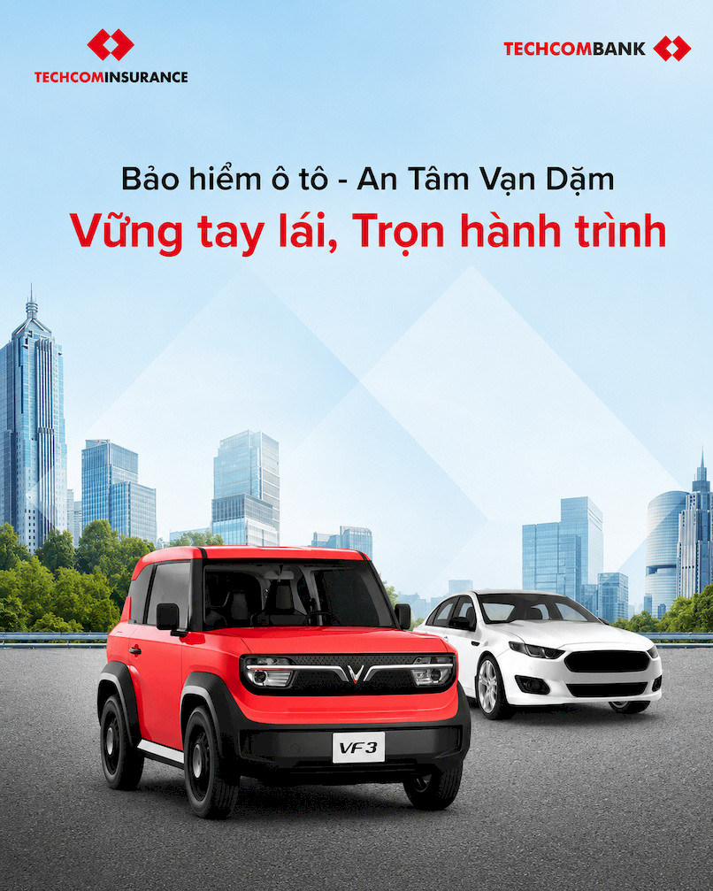 Bảo hiểm ô tô Techcombank đồng hành cùng bạn trên vạn dặm hành trình.