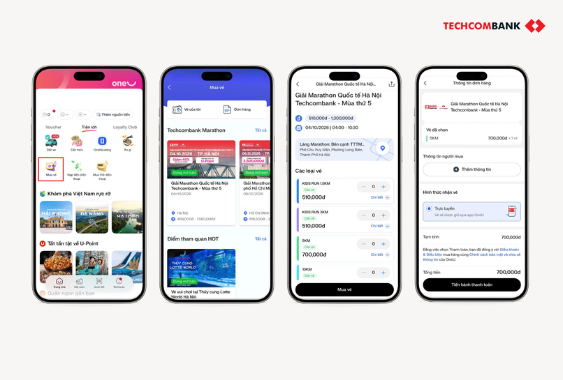 Các bước mua BIB Techcombank trên Techcombank OneU.