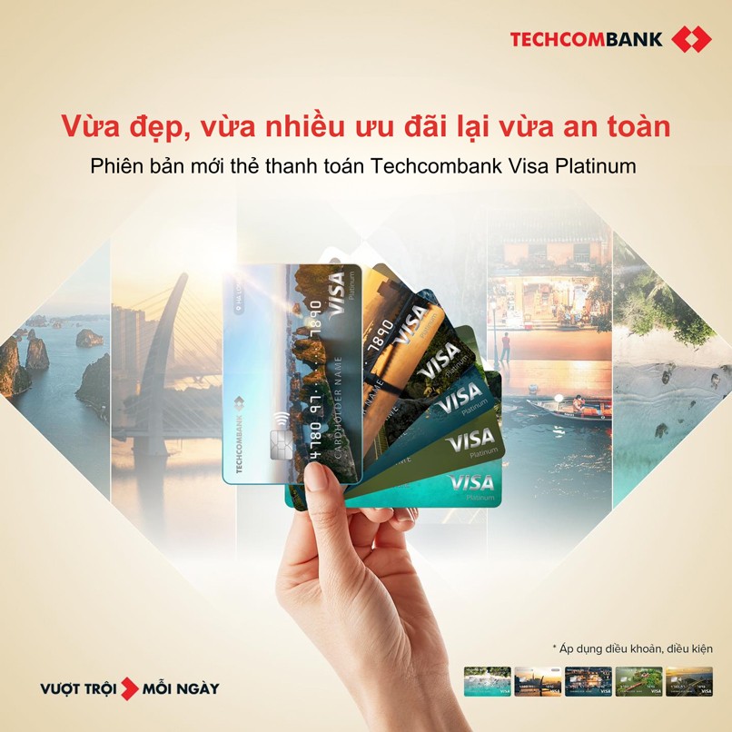 Thẻ thanh toán quốc tế Techcombank Visa Platinum là lựa chọn phù hợp cho khách hàng có nhu cầu chi tiêu xuyên biên giới.