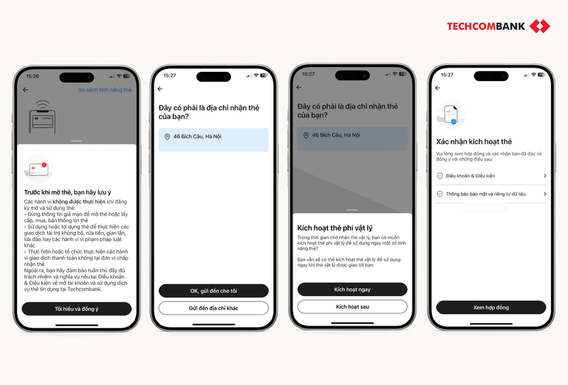 Kích hoạt thẻ phi vật lý để sử dụng một số tính năng ngay sau khi mở thẻ.