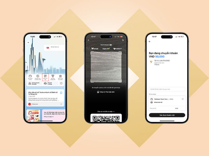 Cách chuyển tiền bằng mã QR.