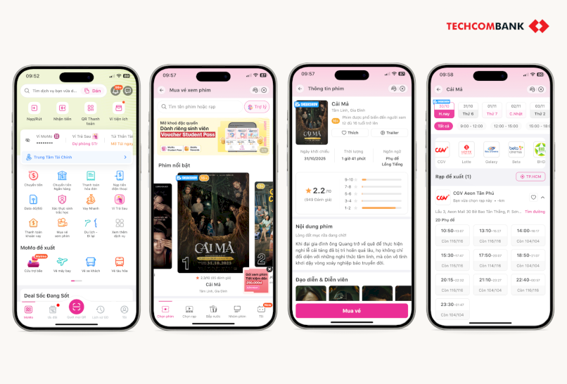 Đặt vé xem phim CGV trên Momo.