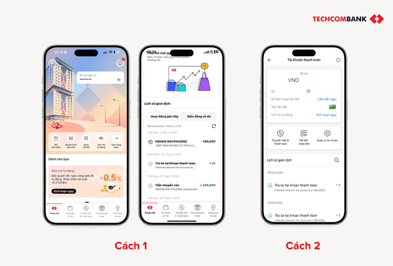 Có 2 cách để tra thông tin các giao dịch đã được thực hiện qua tài khoản ngân hàng Techcombank. 