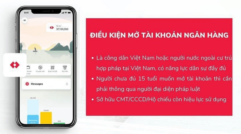 Khách hàng muốn mở tài khoản cần đáp ứng đủ các điều kiện về độ tuổi, quốc tịch và giấy tờ xác minh danh tính.