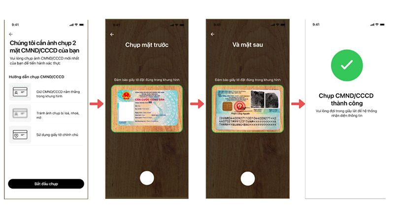 Chụp CCCD để xác minh tài khoản