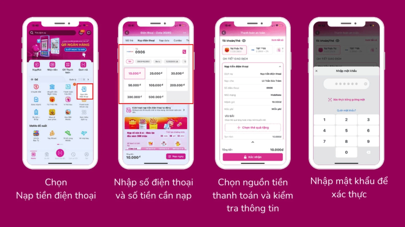 Hướng dẫn nạp thẻ MobiFone qua ví điện tử Momo.