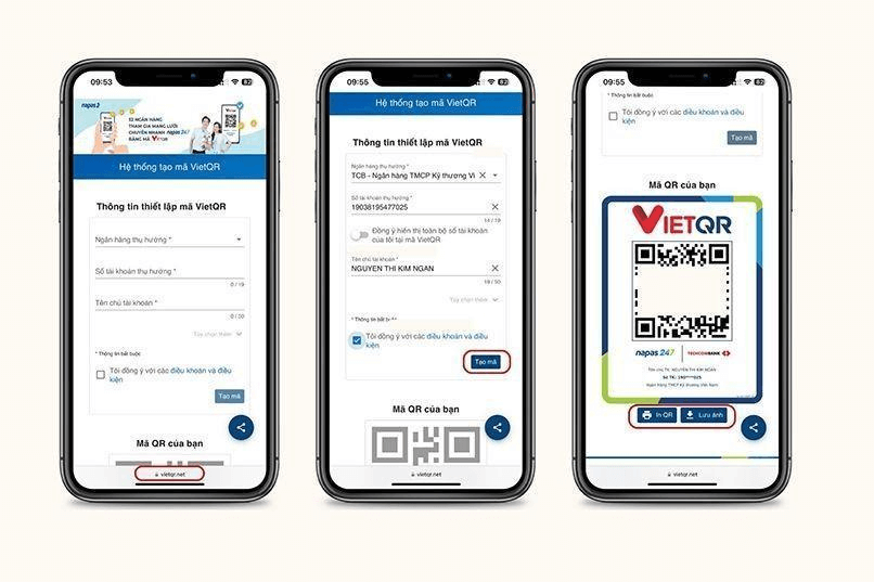 VietQR.net là nền tảng tạo mã QR miễn phí có liên kết với nhiều ngân hàng nội địa.