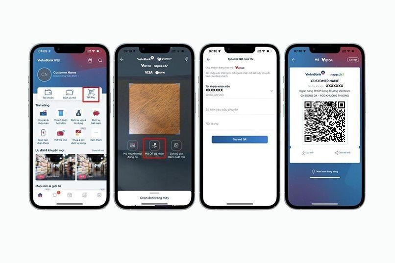 Người dùng có thể tạo mã QR VietinBank qua VietinBank iPay Mobile.