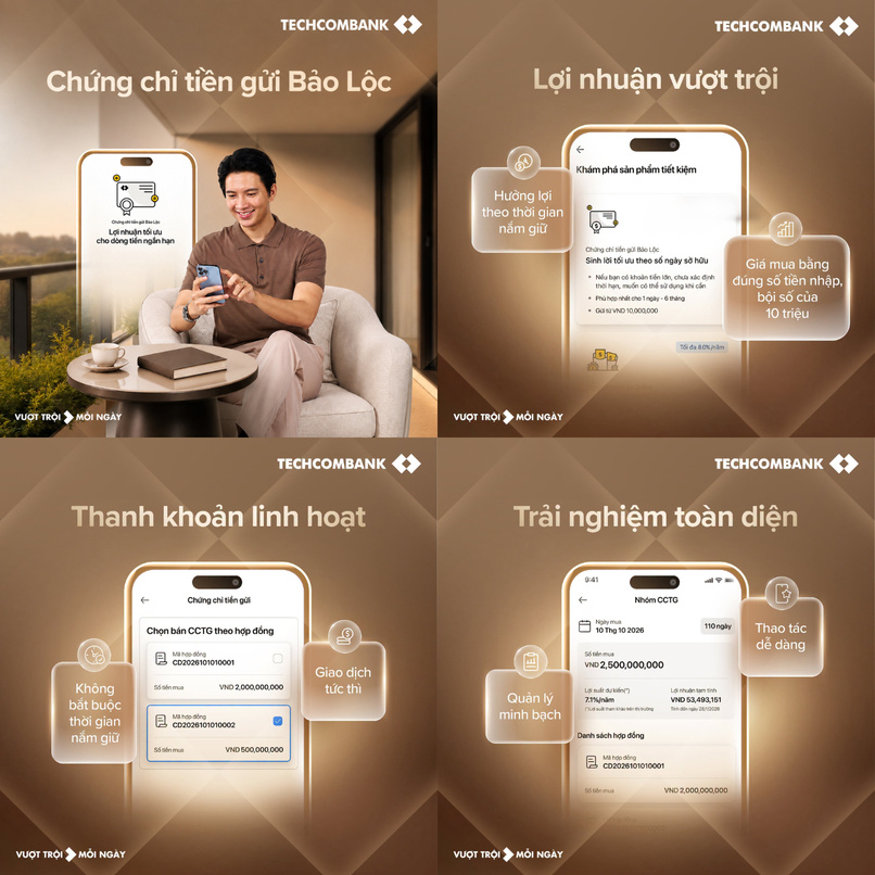 Chứng chỉ tiền gửi Bảo Lộc là giải pháp sinh lời tối ưu cho nguồn tiền trong ngắn hạn.