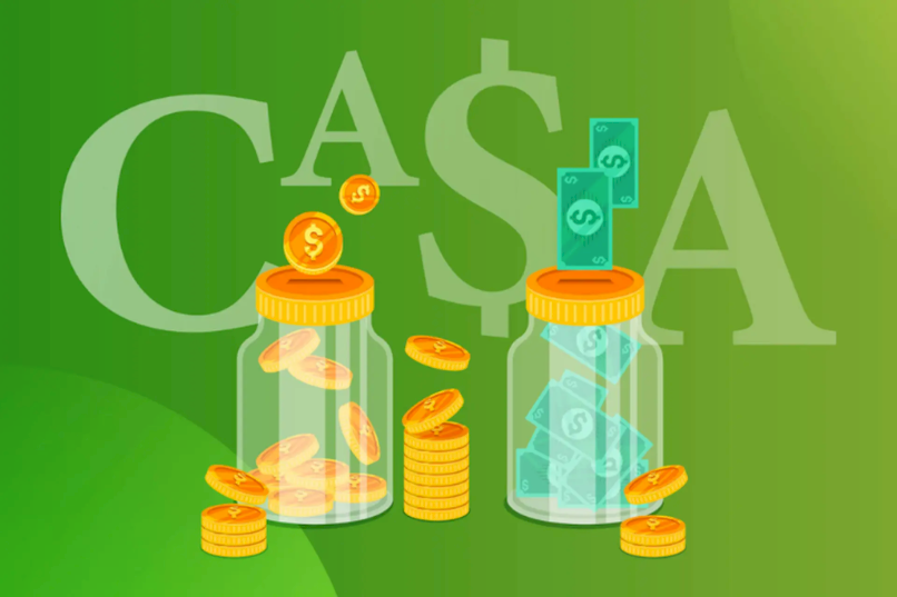 CASA là viết tắt của Current Account , Savings Account.