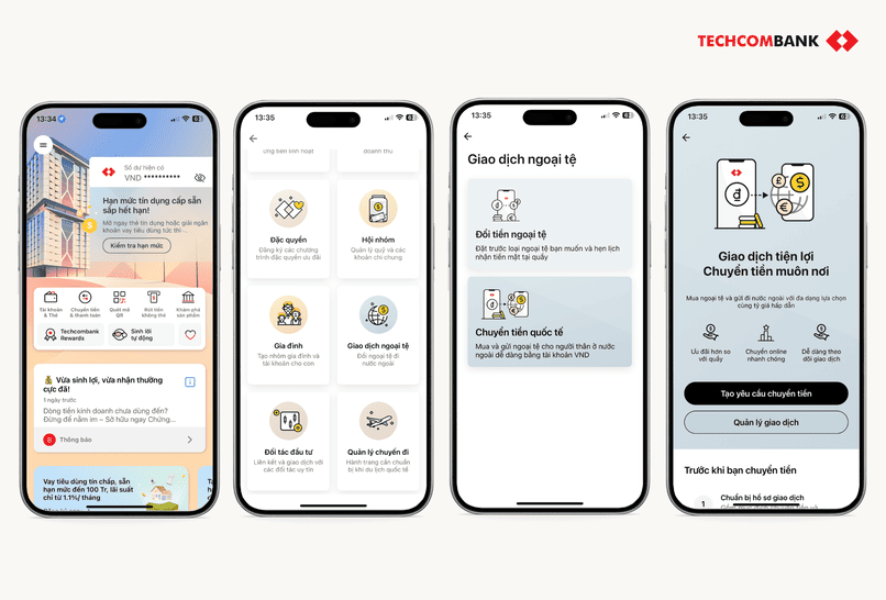 Tạo lệnh chuyển tiền.