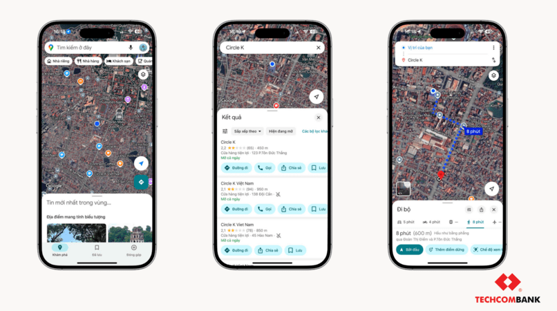 Cách tra cứu cửa hàng tiện lợi gần bạn nhất trên bản đồ.