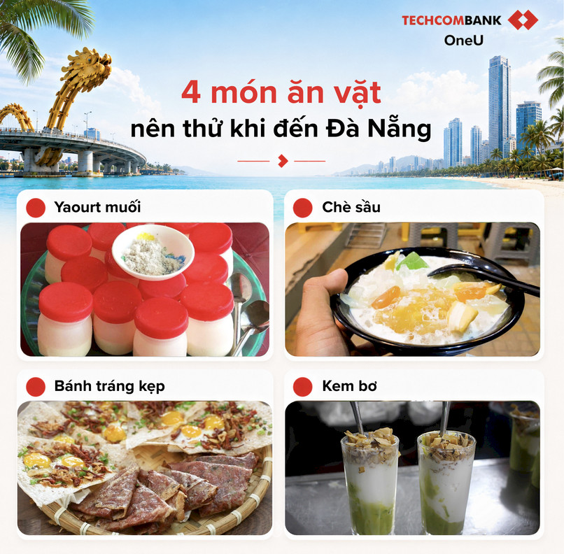 Các món ăn vặt hấp dẫn tại Đà Nẵng.