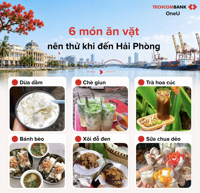 6 món ăn vặt và đặc sản đường phố nên thử khi đến Hải Phòng. 