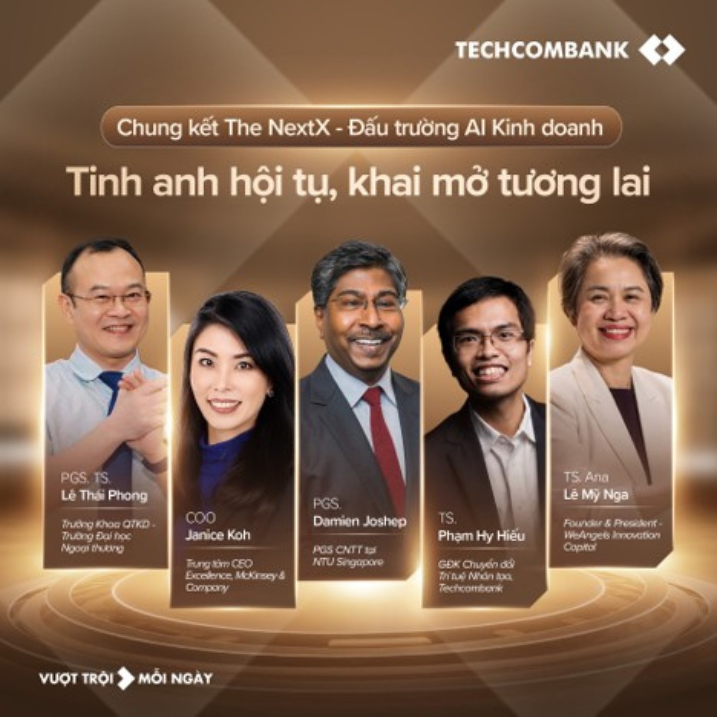 Hội đồng Giám khảo tại Chung kết quy tụ các chuyên gia từ công nghệ đến kinh doanh, từ học thuật đến thực chiến