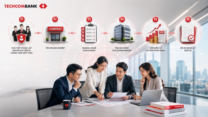 6 Điều kiện thành lập doanh nghiệp hiện nay. 