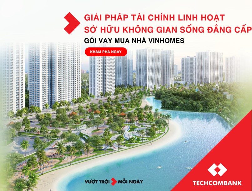 Khách hàng có thể trở thành cư dân của Vinhomes khi lựa chọn giải pháp vay mua nhà dự án trực tiếp từ Chủ đầu tư của Techcombank.