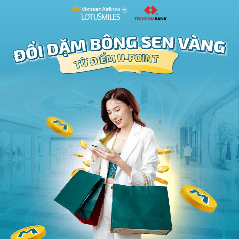 Đổi dặm bay Vietnam Airlines với điểm UPoint.