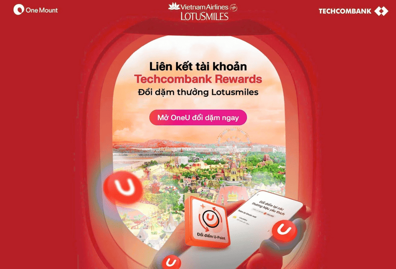 Đổi điểm UPoint nhận ngay dặm thưởng Bông Sen Vàng.