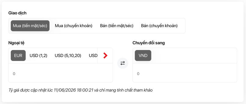 Công cụ chuyển đổi tiền tệ 