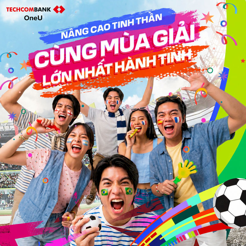 Hoà nhịp sức nóng World Cup với Techcombank OneU.