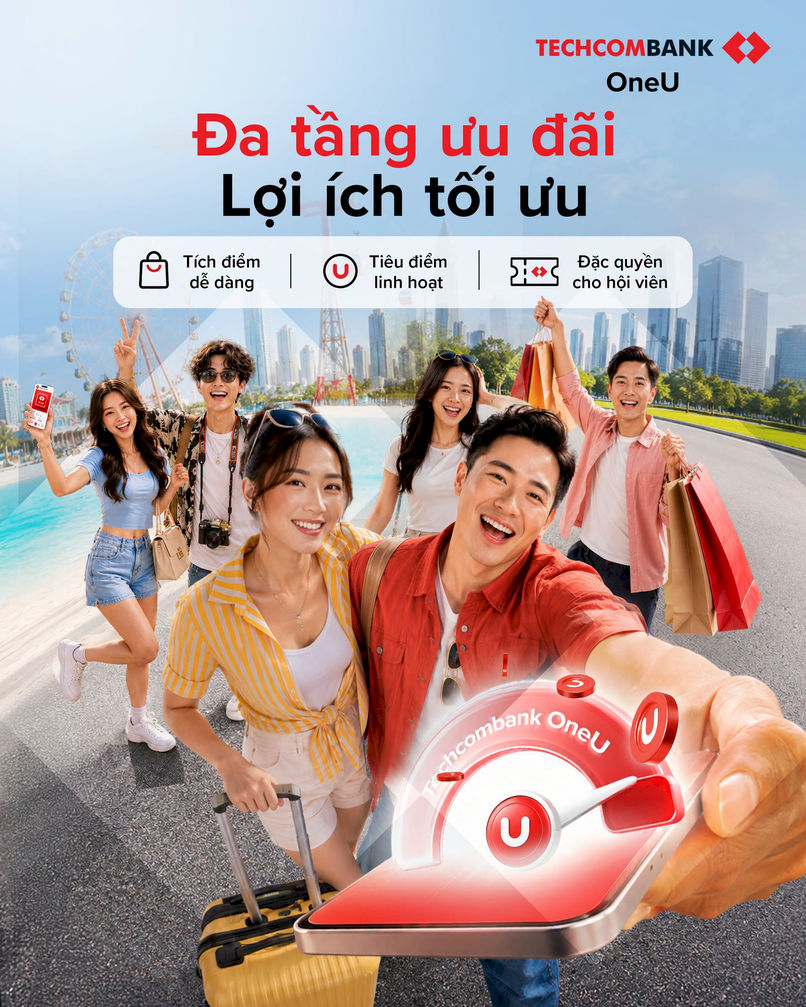 Tích U-Point dễ dàng, đổi voucher thuận tiện trên Techcombank OneU.