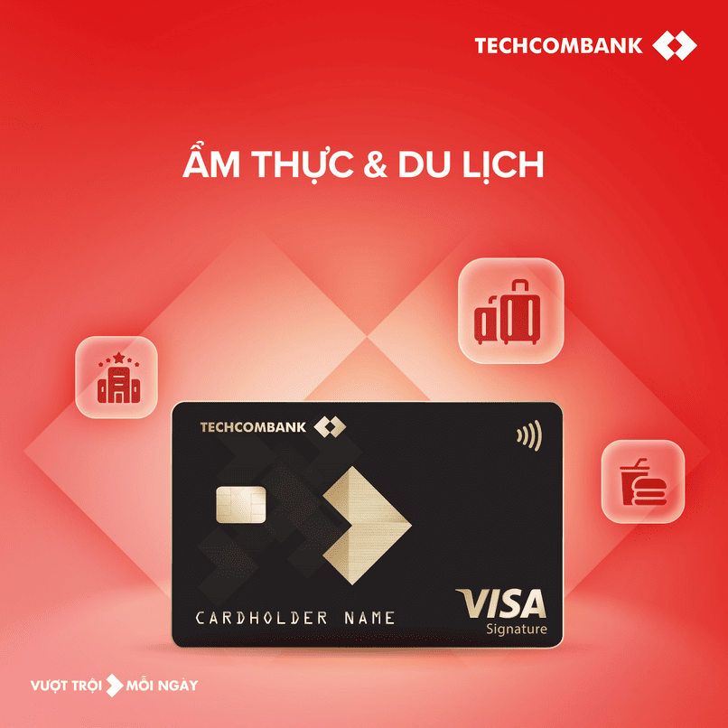 Thẻ tín dụng Techcombank Visa Signature.