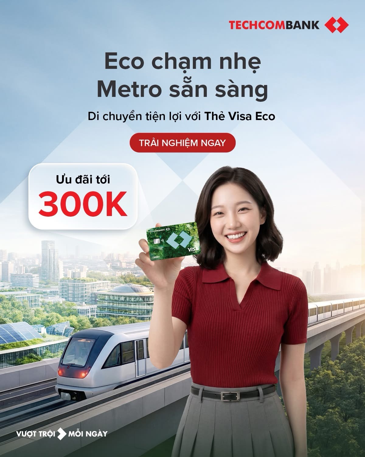 Di chuyển Metro cực hời với ưu đãi từ thẻ Techcombank