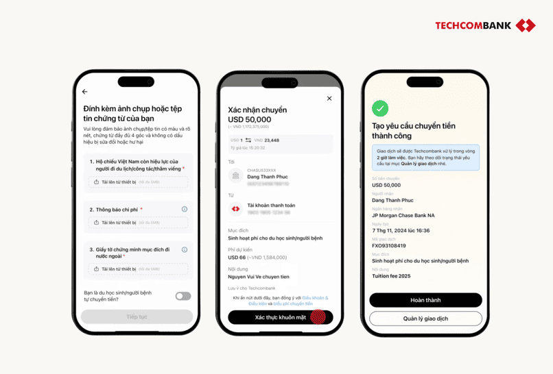 Hoàn tất giao dịch.