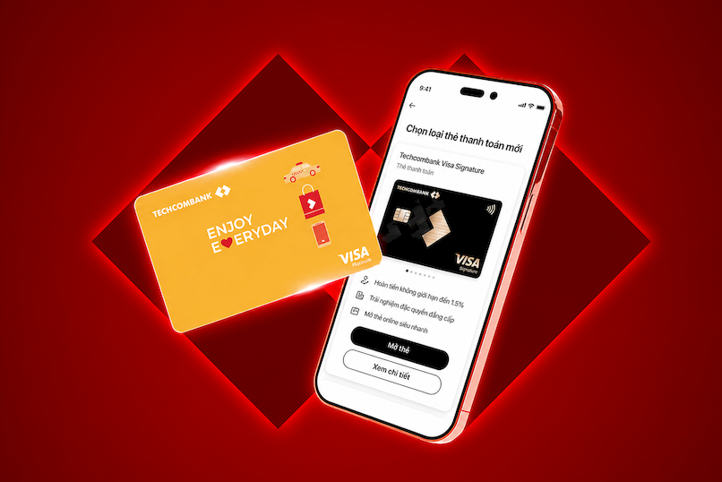 Những ưu đãi hấp dẫn ngay khi quý khách mở thẻ Visa tại Techcombank.