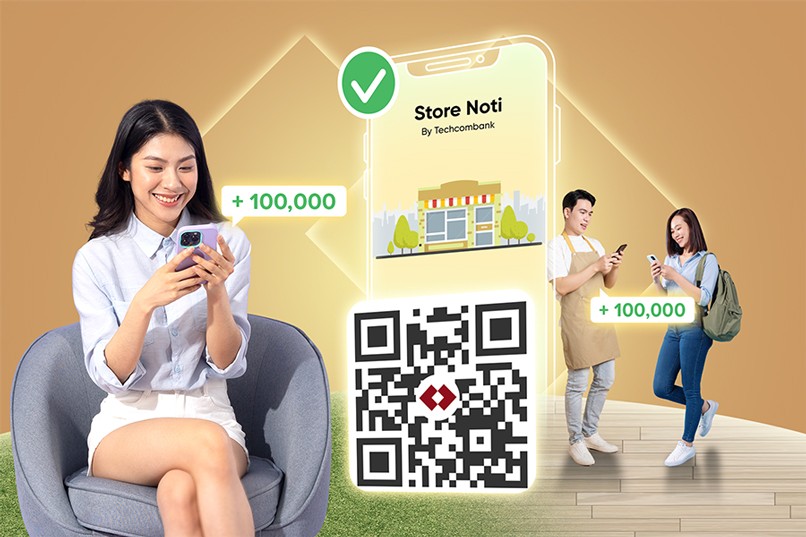 Mã QR của Techcombank cho hộ kinh doanh và Doanh nghiệp bán lẻ có nhiều tính năng chung.