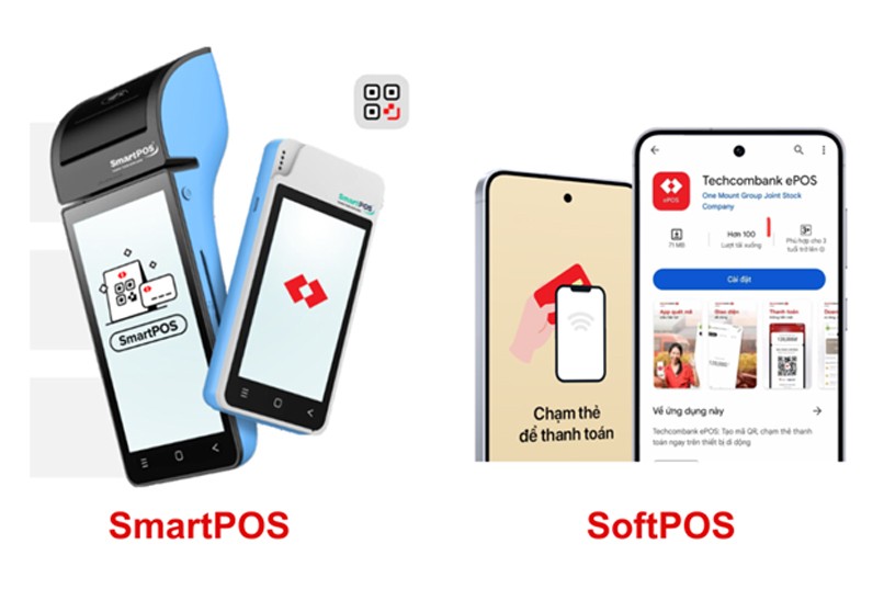 SmartPOS và SoftPOS của Techcombank.