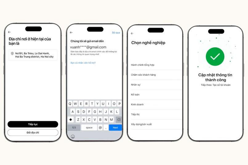 Mở tài khoản ngân hàng trên Techcombank Mobile bước 4