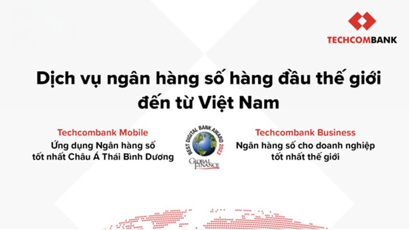 Techcombank được Global Finance vinh danh với giải thưởng Ứng dụng ngân hàng số tốt nhất Châu Á - Thái Bình Dương cho Techcombank Mobile.