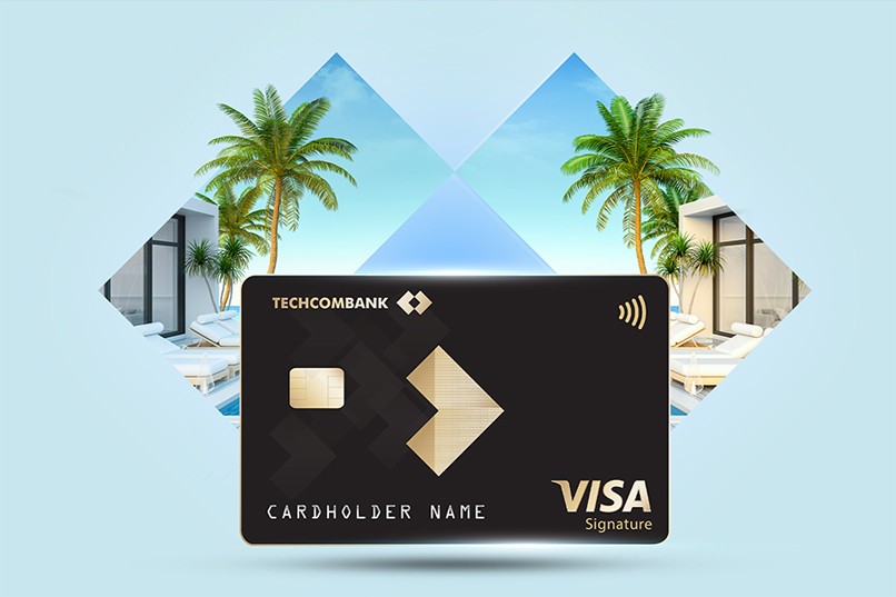 Thẻ tín dụng Techcombank Visa Signature có hạn mức lên đến 1 tỷ VND cùng nhiều ưu đãi hấp dẫn.