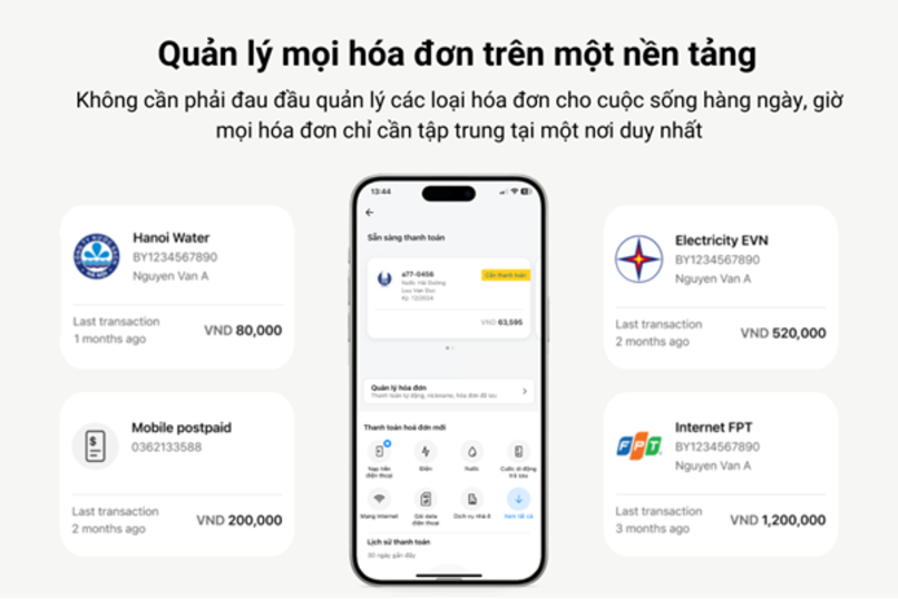 Tất cả hóa đơn cho cuộc sống đều có thể thanh toán chỉ với vài thao tác trên Techcombank Mobile.