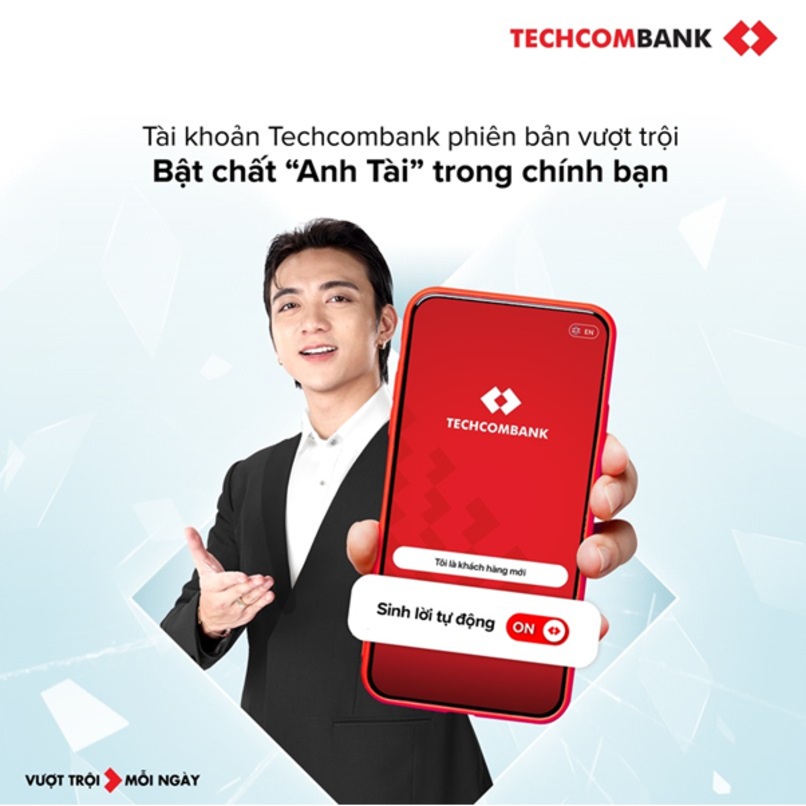 Trên Techcombank Mobile, số dư tài khoản của bạn có thể tự động sinh lời mỗi ngày.