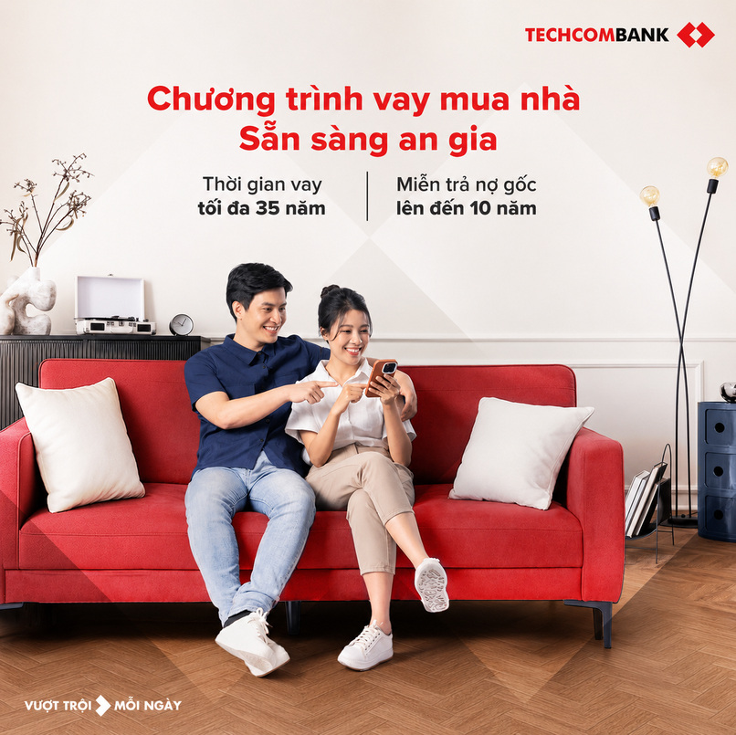 Vay mua nhà trả góp, sẵn sàng an gia với giải pháp vay từ Techcombank.