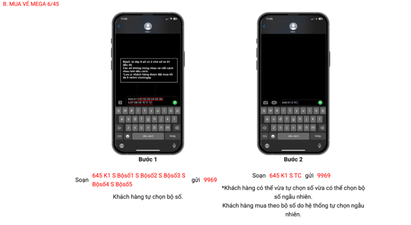 Mua vé Power 6 gạch chéo 45.