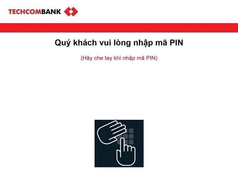 Nhập mã PIN của thẻ. 