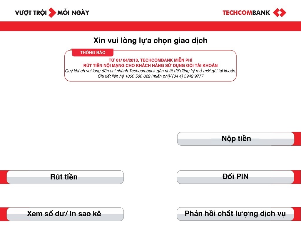 Ấn chọn nộp tiền
